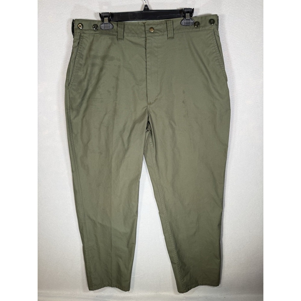 FILSON Men's 38x32 Vintage Tin Cloth Outdoor Green Utility Work Pants Style 579